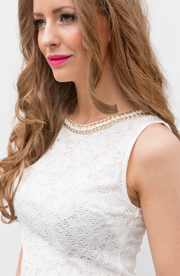 Chain Lace Top White – shoparchief, foto 4