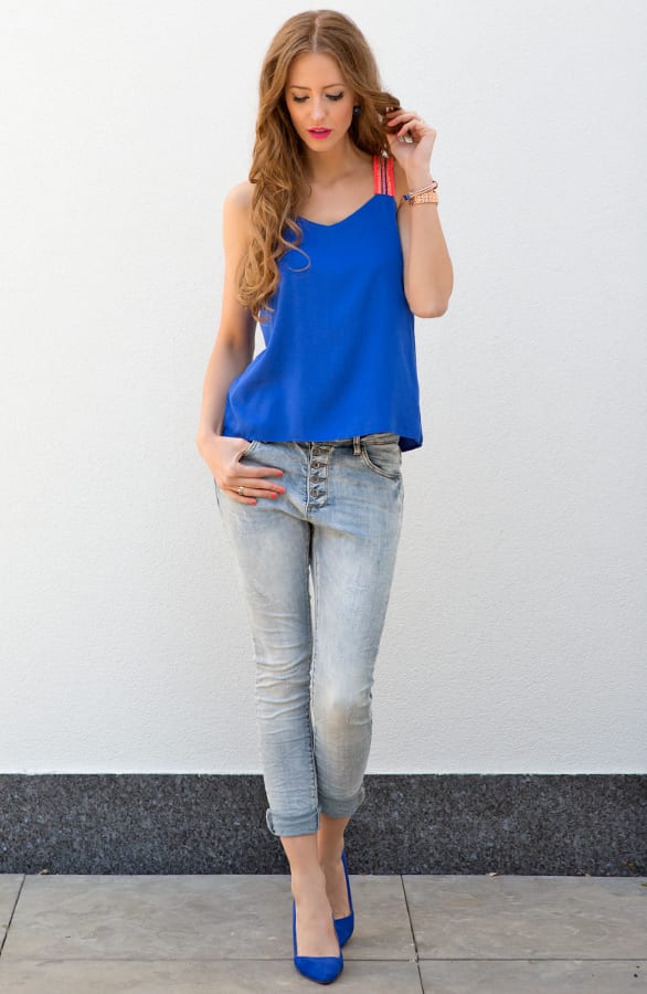 Fringe Neon Top Kobalt – shoparchief, foto 3