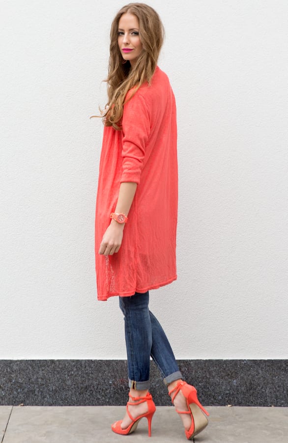 Long Cardigan Lover Coral – shoparchief, foto 3
