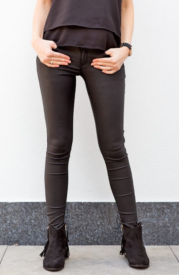 Fringe Zipper Booties Black – shoparchief, foto 3