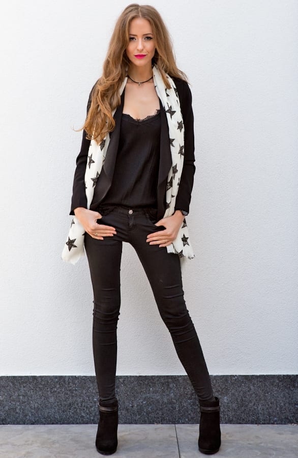 Star Fever Sjaal White – shoparchief, foto 2