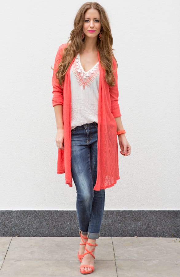 Long Cardigan Lover Coral – shoparchief, foto 4