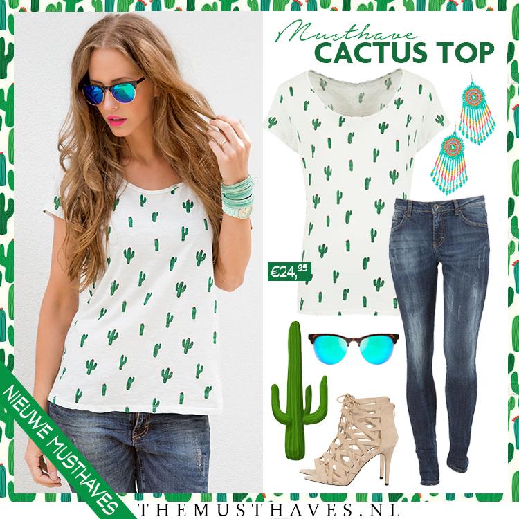 Cactussen top dames