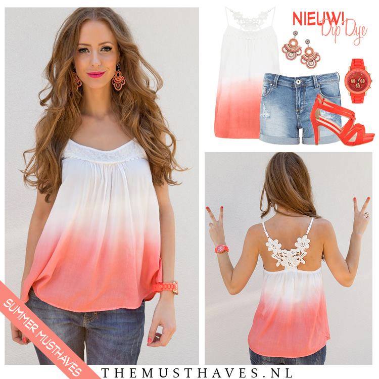 Dip dye tops dames