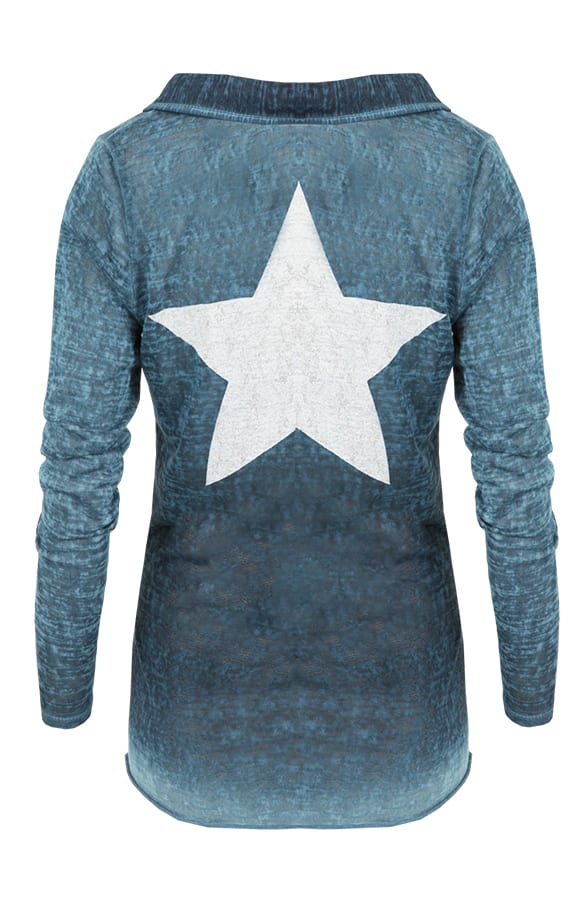 Full Star Cardigan Blue – shoparchief, foto 1