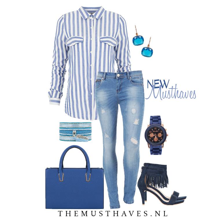 Gestreepte Blouse Dames