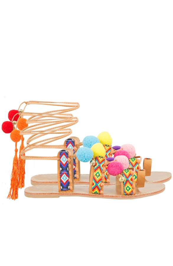 Limited Ibiza Pompon Sandals – shoparchief, foto 1