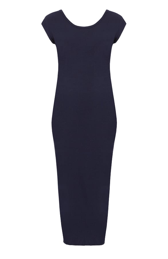 Pencil Split Dress Navy – shoparchief, foto 1