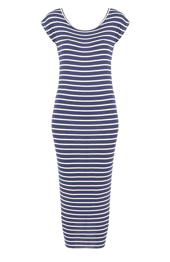 Striped Pencil Dress Navy – shoparchief, foto 1