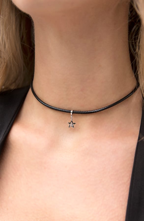 Choker Ketting Ster Zilver – shoparchief, foto 2