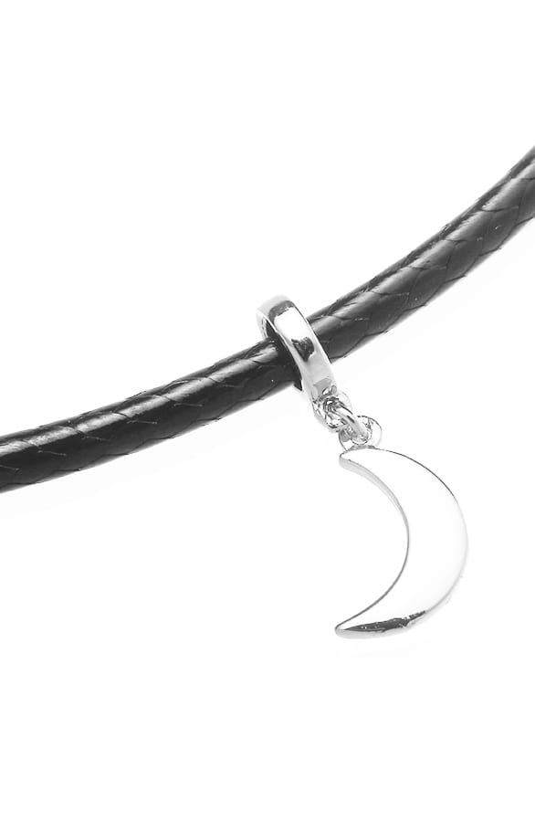 Choker Ketting Maan Zilver – shoparchief, foto 3