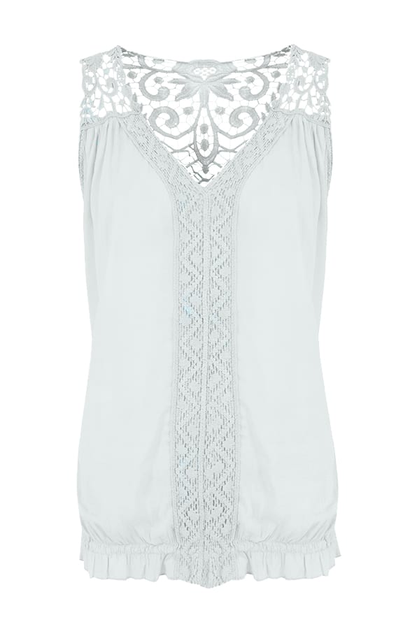 Breeze Lace Top Ice Grey – shoparchief, foto 1