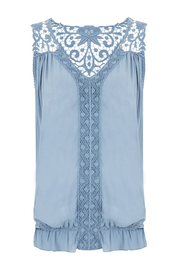 Breeze Lace Top Jeans Blue – shoparchief, foto 1