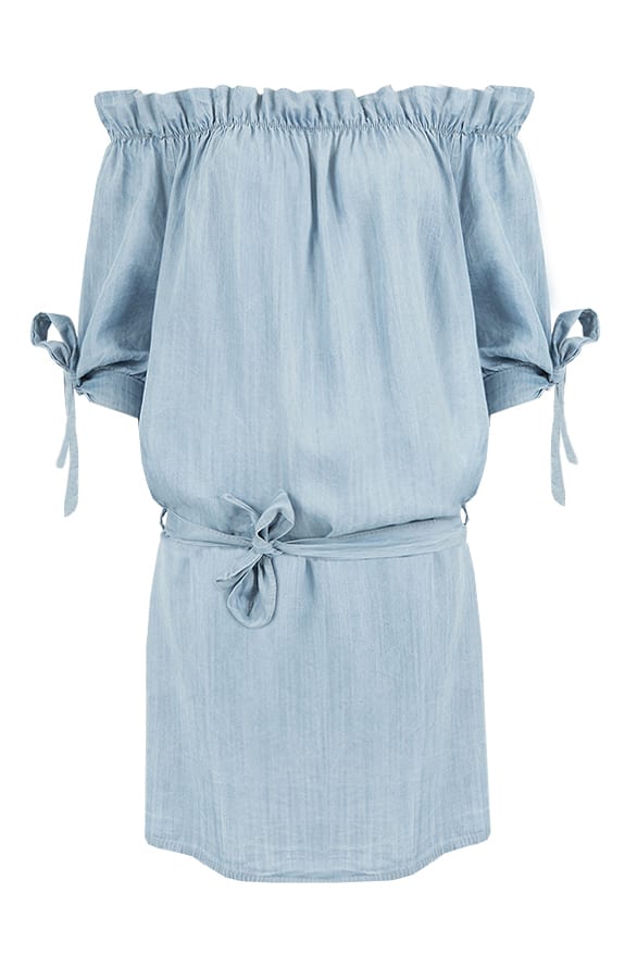 Denim Strapless Dress – shoparchief, foto 1