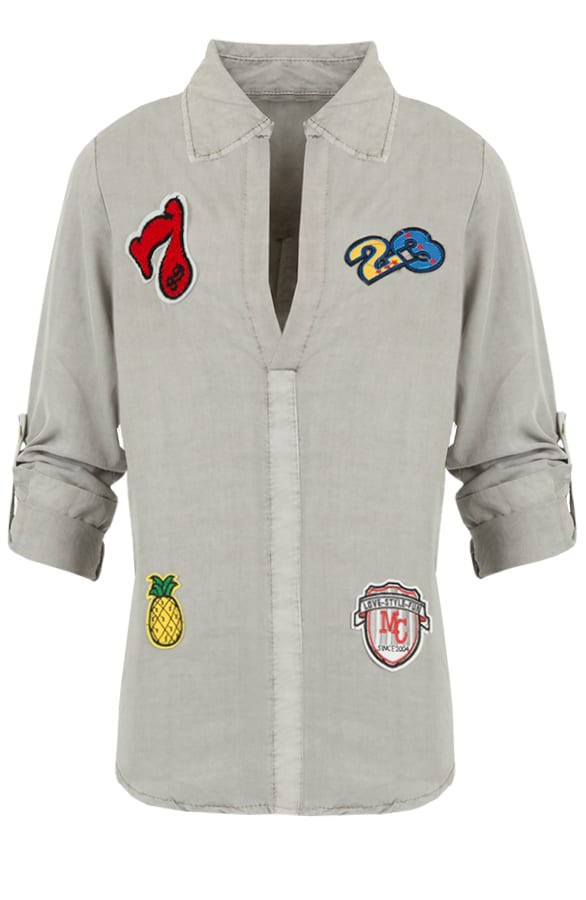 Patches Blouse Exclusive Grey – shoparchief, foto 1