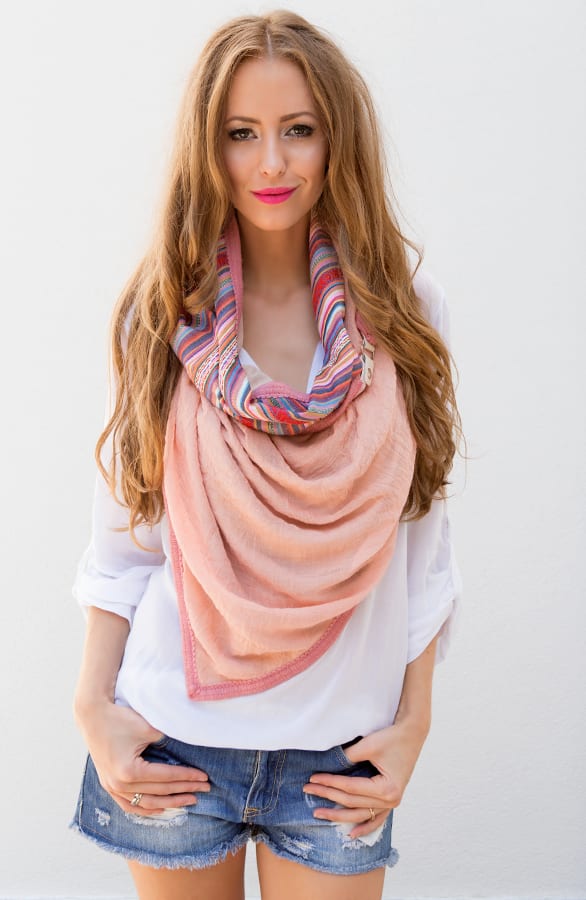 Luxury Aztec Sjaal Pink – shoparchief, foto 2