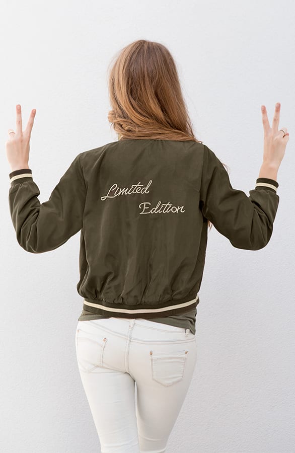 Limited Edition Bomber Jacket Army – shoparchief, foto 1