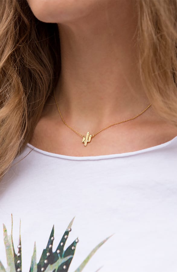 Cactus Necklace Gold – shoparchief, foto 2
