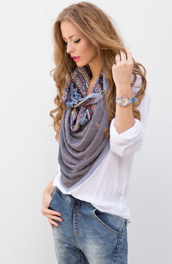 Luxury Aztec Sjaal Grey – shoparchief, foto 6