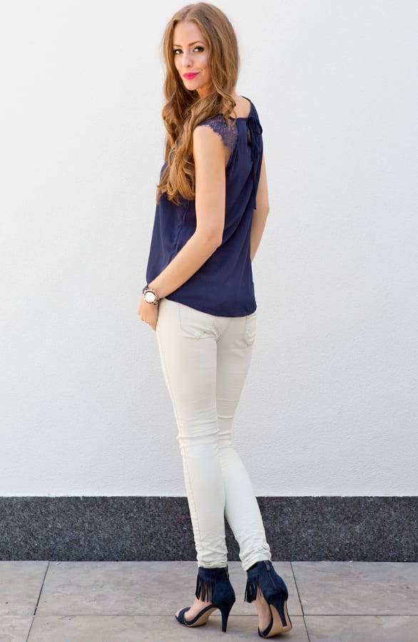 Fringe Heels Navy – shoparchief, foto 6