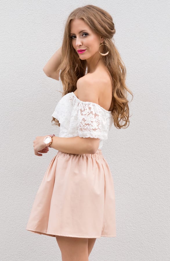 Lace Lady Top Creme – shoparchief, foto 5