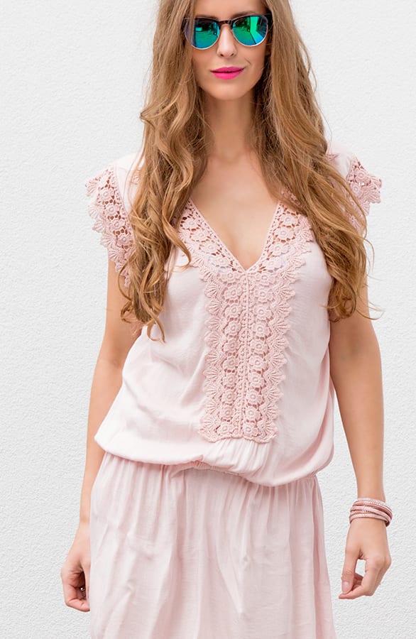 Marant Dress Lace Pink – shoparchief, foto 4