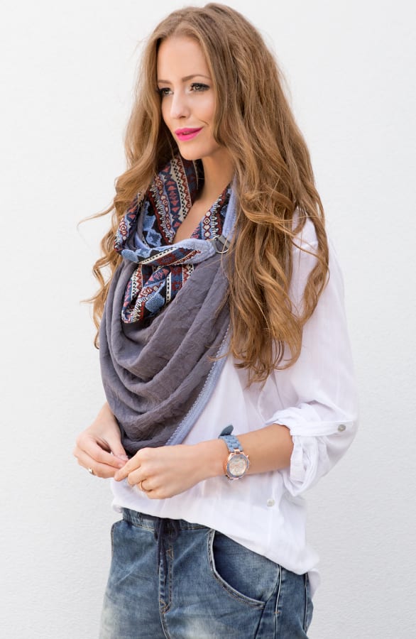 Luxury Aztec Sjaal Grey – shoparchief, foto 4