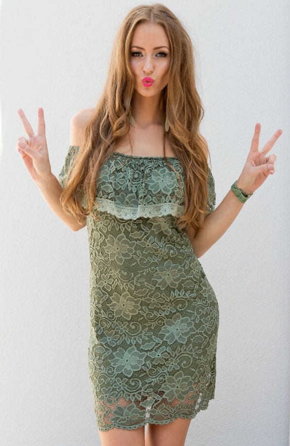 Pretty Lace Kleid Armeegrün, Shoparchiv, Foto 4