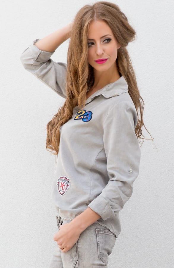 Patches Blouse Exclusive Grey – shoparchief, foto 5