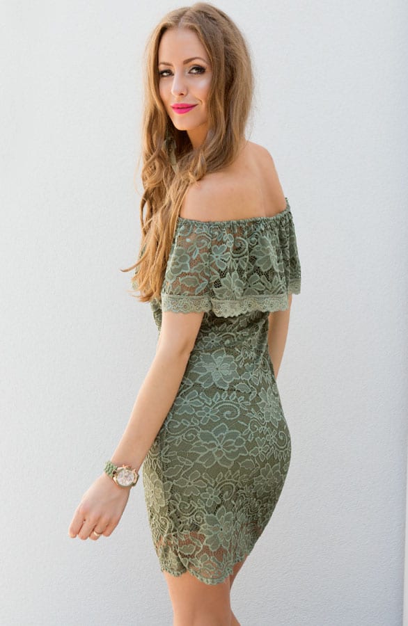 Pretty Lace Kleid Armeegrün, Shoparchiv, Foto 3