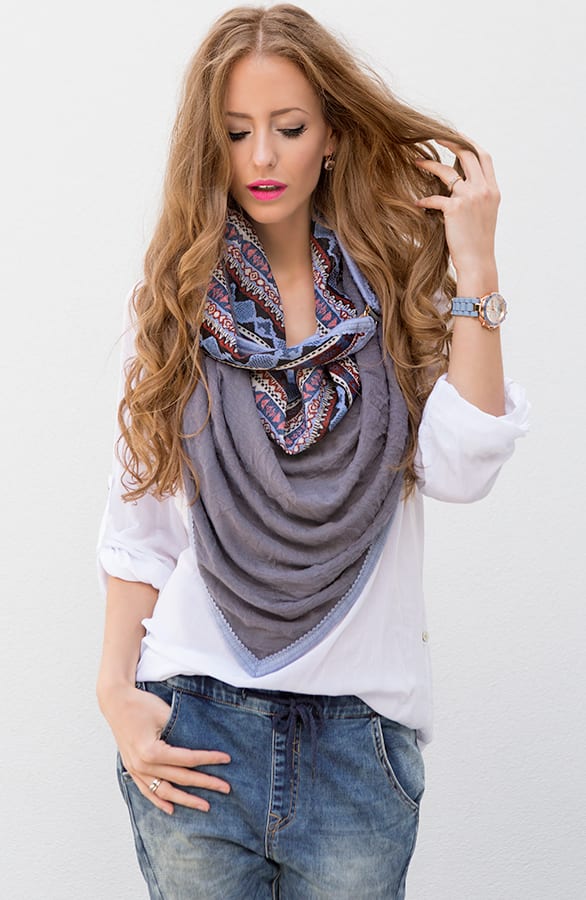 Luxury Aztec Sjaal Grey – shoparchief, foto 2