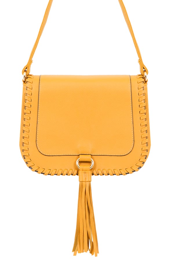 Braided Tassel Bag Oker – shoparchief, foto 1