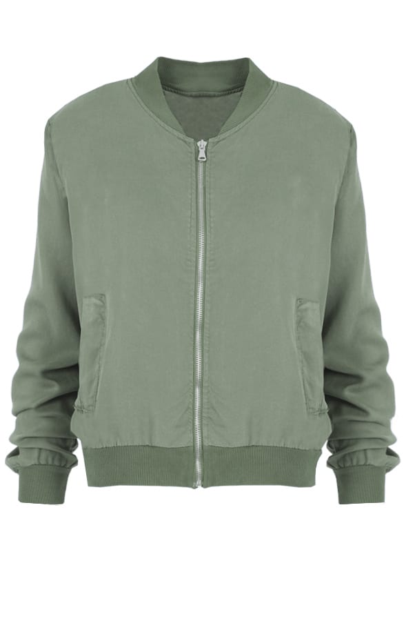 Denim Bomber Jacket Army – shoparchief, foto 1