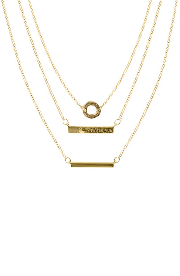 Love Layered Necklace Gold – shoparchief, foto 1