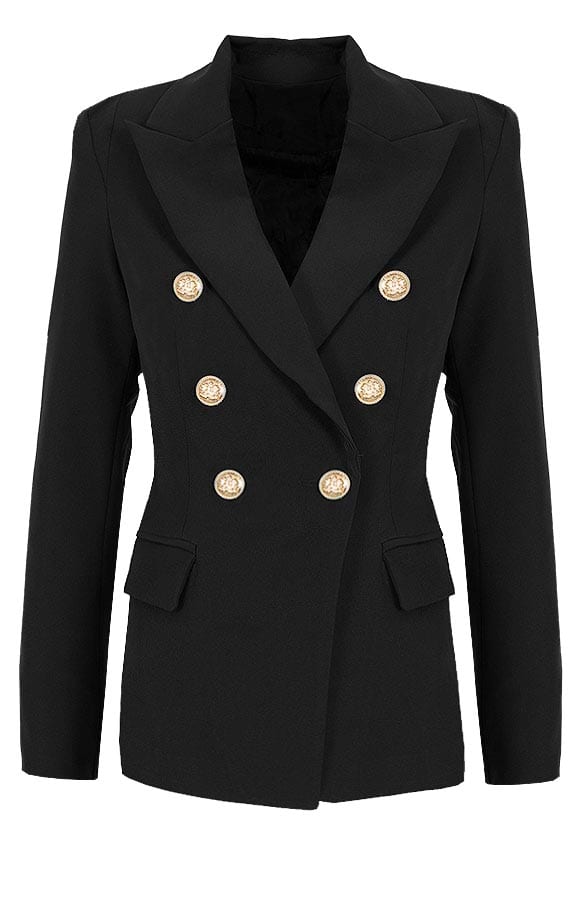 Luxury Button Blazer 2.0 Black – shoparchief, foto 1