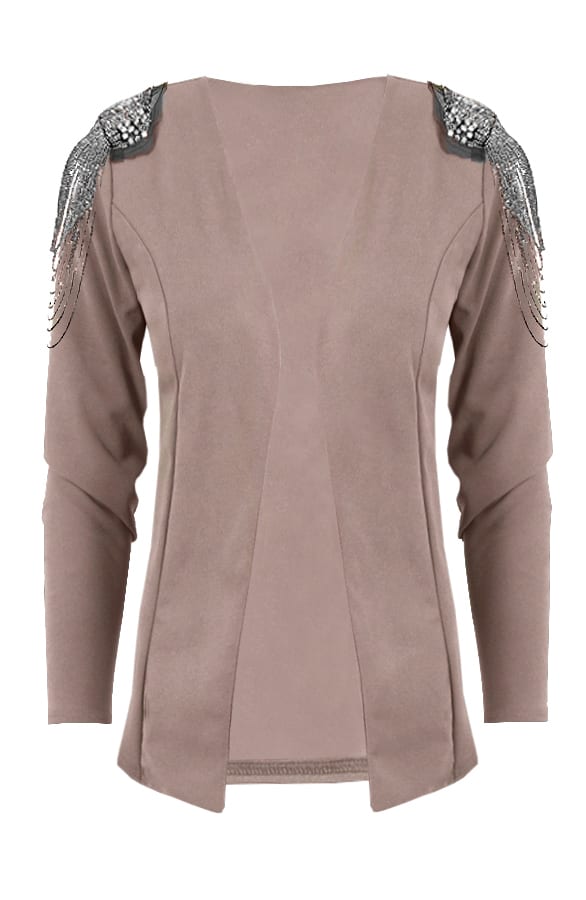 Luxury Chains Jacket Taupe – shoparchief, foto 1