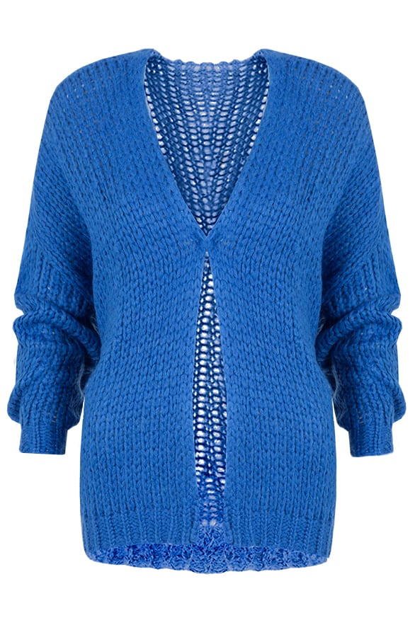 Oversized Kobalt Cardigan – shoparchief, foto 1