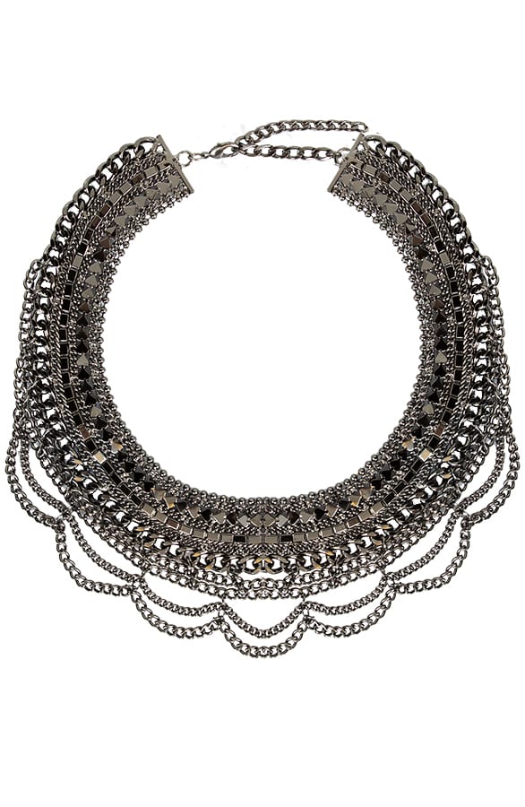 Statement Chain Necklace Metallic – shoparchief, foto 1