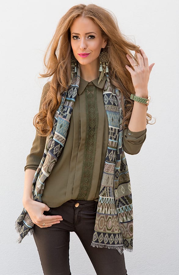 Egyptian Sjaal Green – shoparchief, foto 3