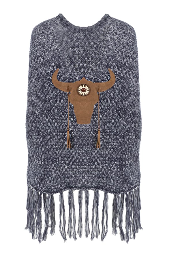Buffalo Poncho Blue Melange – shoparchief, foto 1
