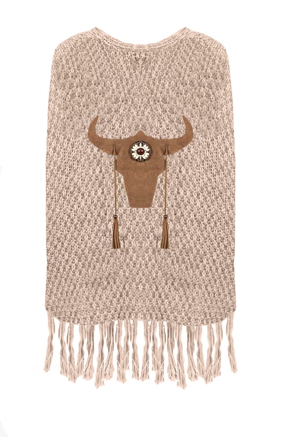 Buffalo Poncho Taupe Melange – shoparchief, foto 1