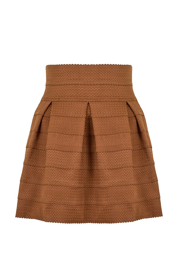 Scuba Skirt Cognac – shoparchief, foto 1