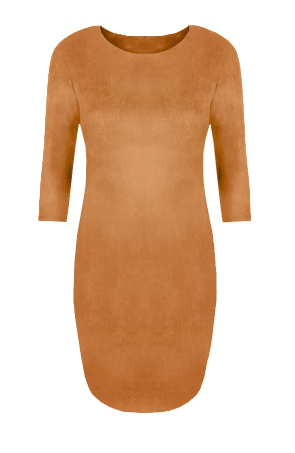 Suede Jurk Cognac – shoparchief, foto 1
