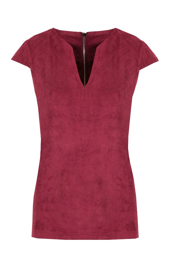 Suede Secret Top Bordeaux – shoparchief, foto 1