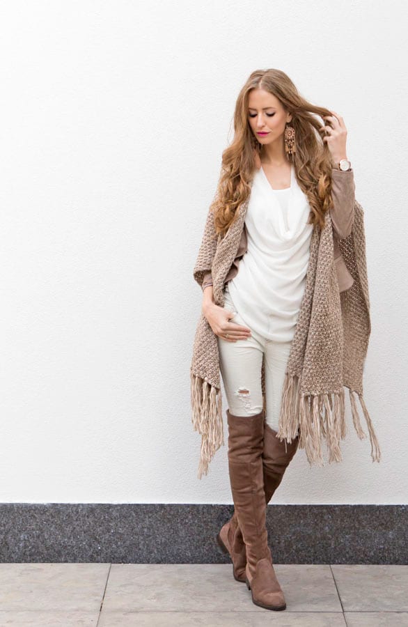 Buffalo Poncho Taupe Melange – shoparchief, foto 7