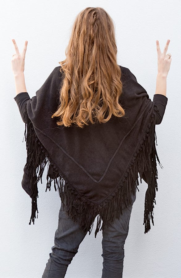 All About Fringe Sjaal Black – shoparchief, foto 4