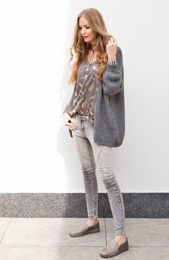 Oversized Grey Cardigan – shoparchief, foto 5