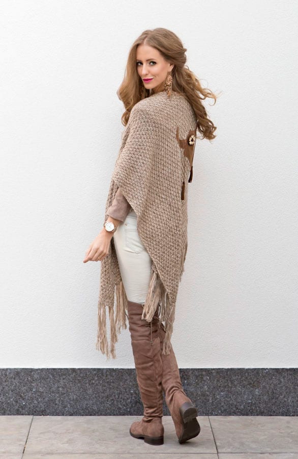 Buffalo Poncho Taupe Melange – shoparchief, foto 4
