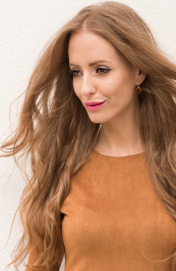 Suede Jurk Cognac – shoparchief, foto 6