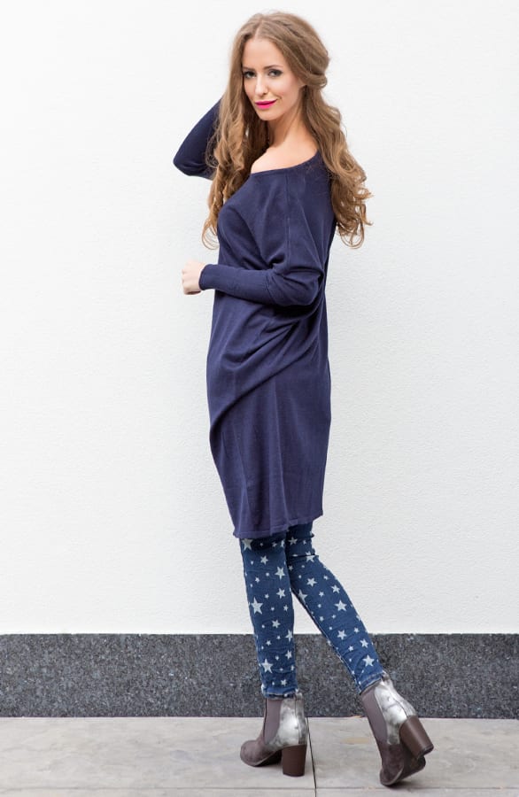 Long Oversized Tuniek Navy – shoparchief, foto 5